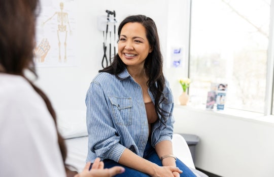 Woman in doctor's office