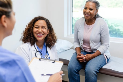 Woman at doctor's office
