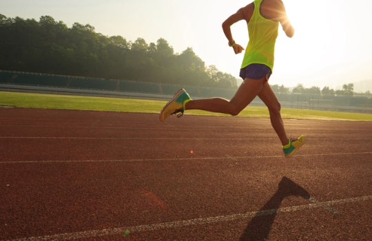 Runner on a track