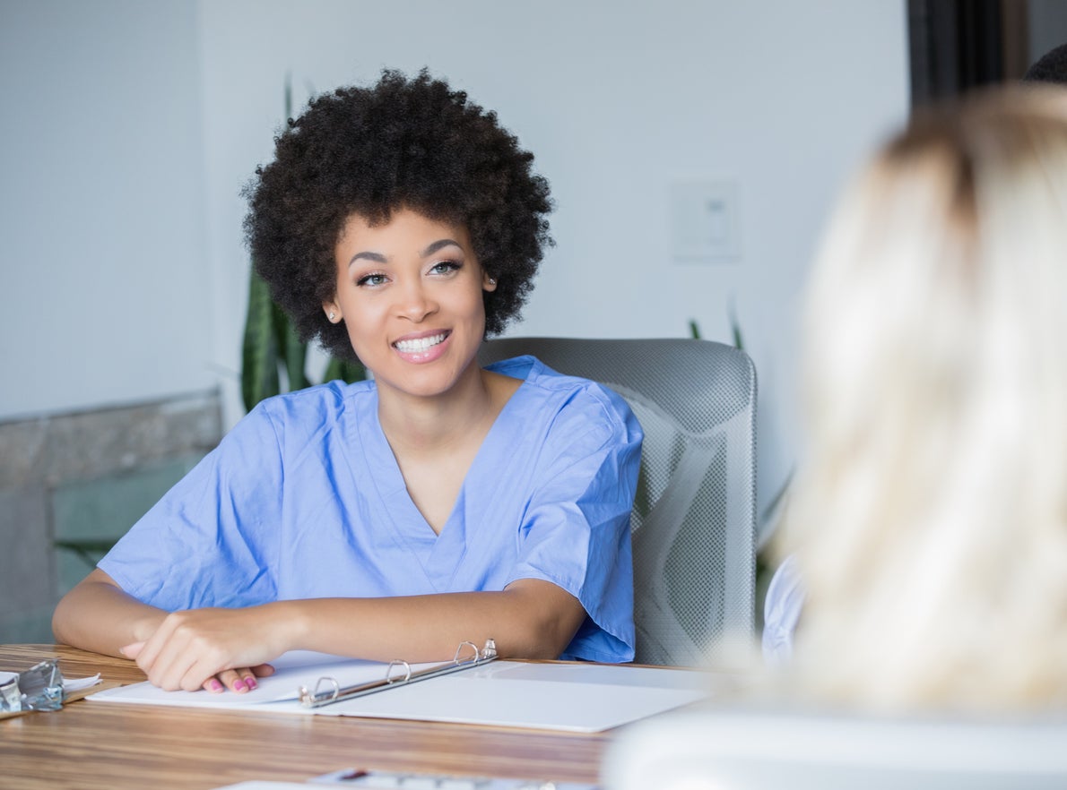 Nurse applying for job