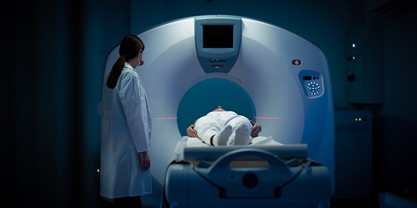 Person getting MRI