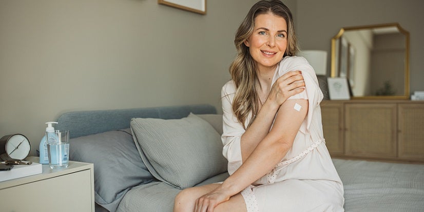 Hormone replacement therapy patch 