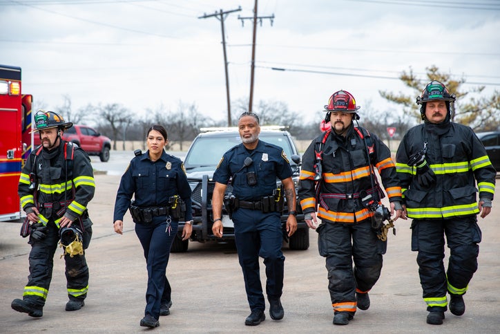 Group of first responders