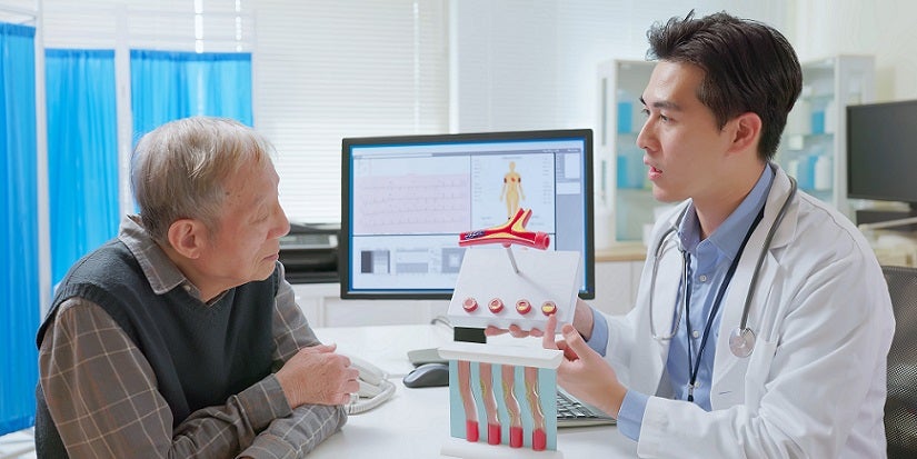 Doctor talking to patient