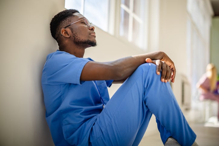 Nurse taking a quiet moment