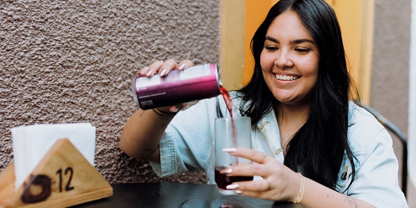 Woman pouring drink