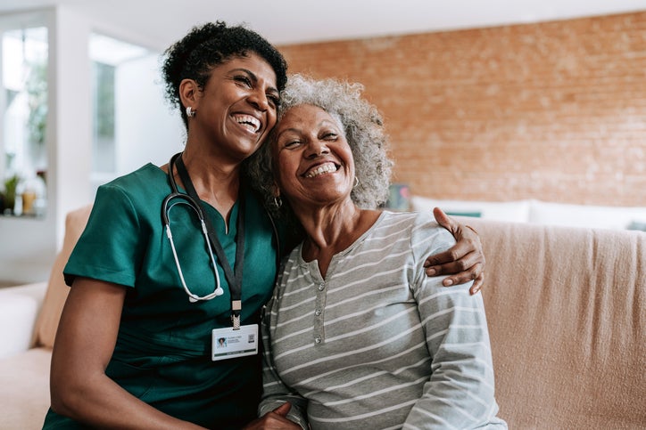 Nurse with patient