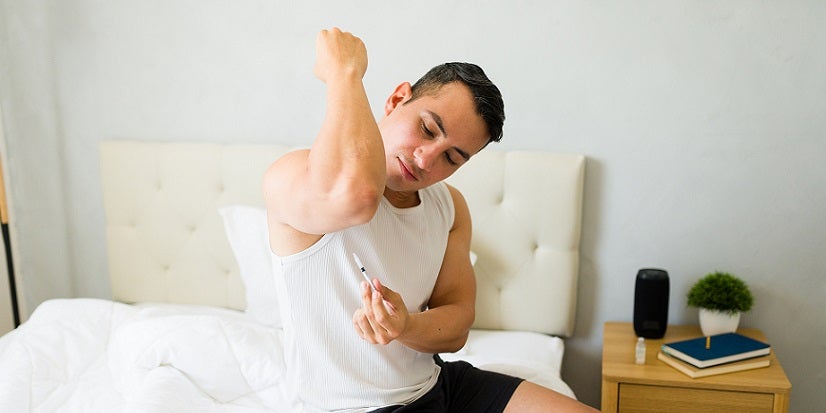 Man doing injection