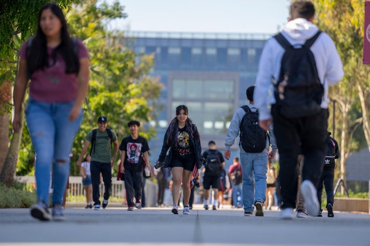 College students on campus