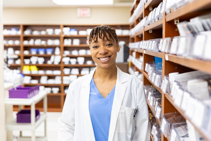 Pharmacist in back room