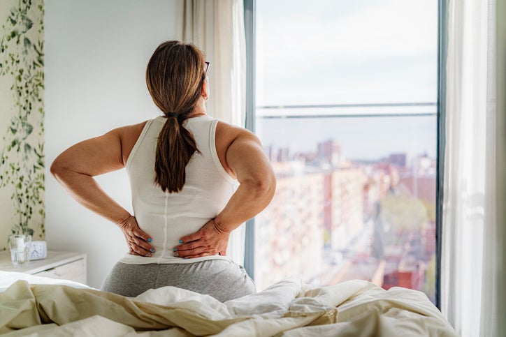 Woman stretching