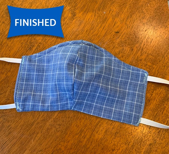 finished sewing a mask