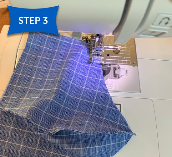 step three sewing a mask