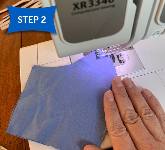 step two sewing a mask